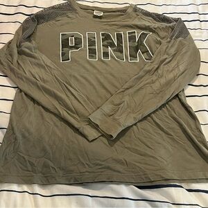 PINK varsity style tee